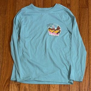 Cat & Jack Teal Graphic Tee with Mountain Design